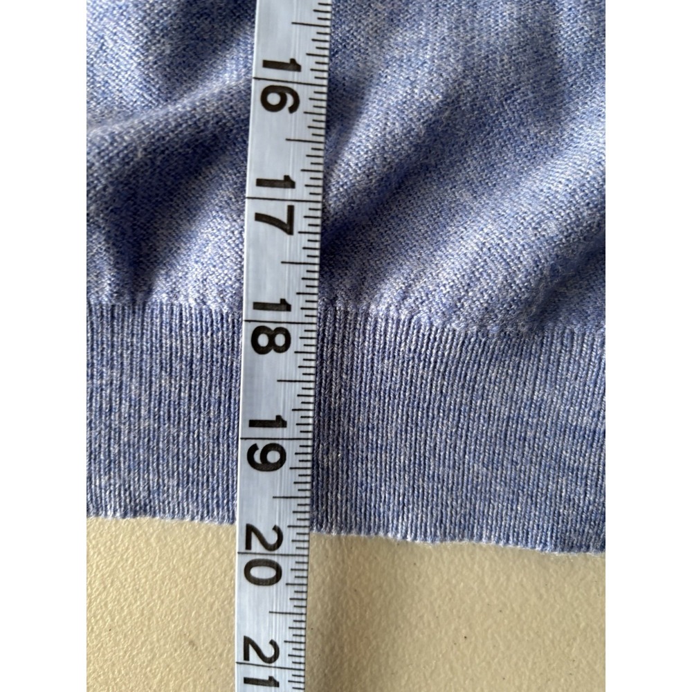 Anthropologie Sweater Womens Medium Blue Merino Wool‎ Sweatshirt Cowl Neck - Picture 7 of 8
